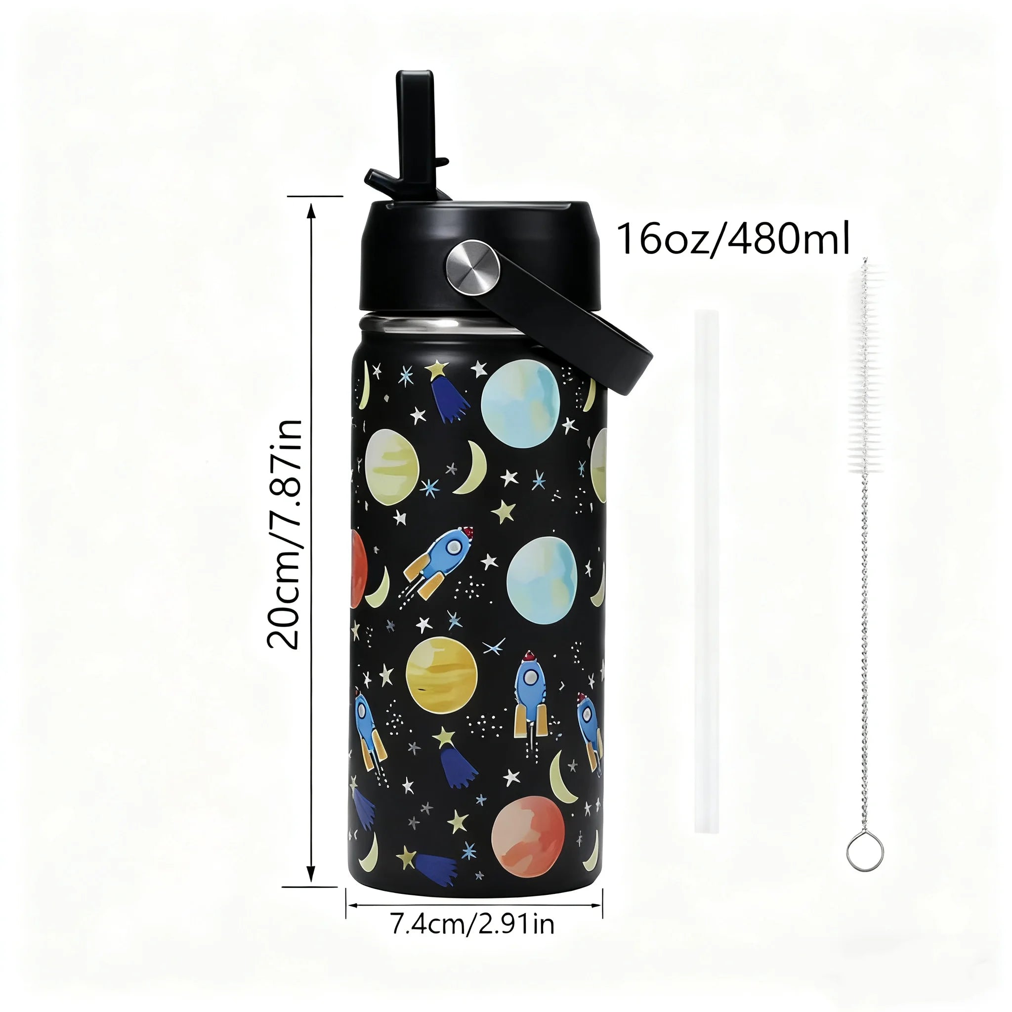 Gourde Isotherme Enfant en Inox 304 Haute Résistance – Format École / 470ml