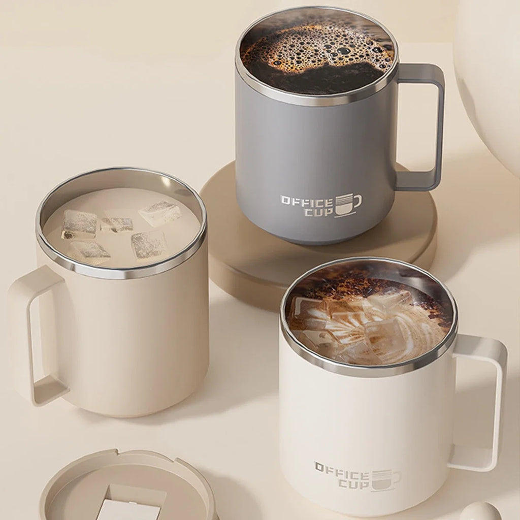 Mug à Café Isotherme avec Poignée – Tasse de Voyage Étanche en Inox / 500ml