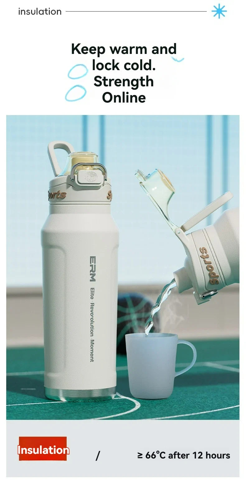 Tasse isolée de 700ml en acier inoxydable, bouteille d'eau pour Sports de plein air, tasse thermique pour le bureau et la maison, garde le froid et la chaleur, flacon sous vide