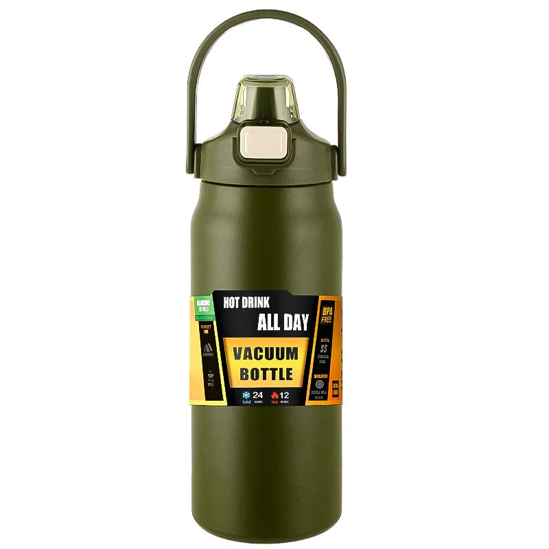 Thermos Acier Inoxydable avec Paille - 24h Chaud/Froid