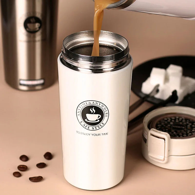 Mug Thermos de Voyage Étanche avec Filtre à Thé – Inox 304 Double Paroi
