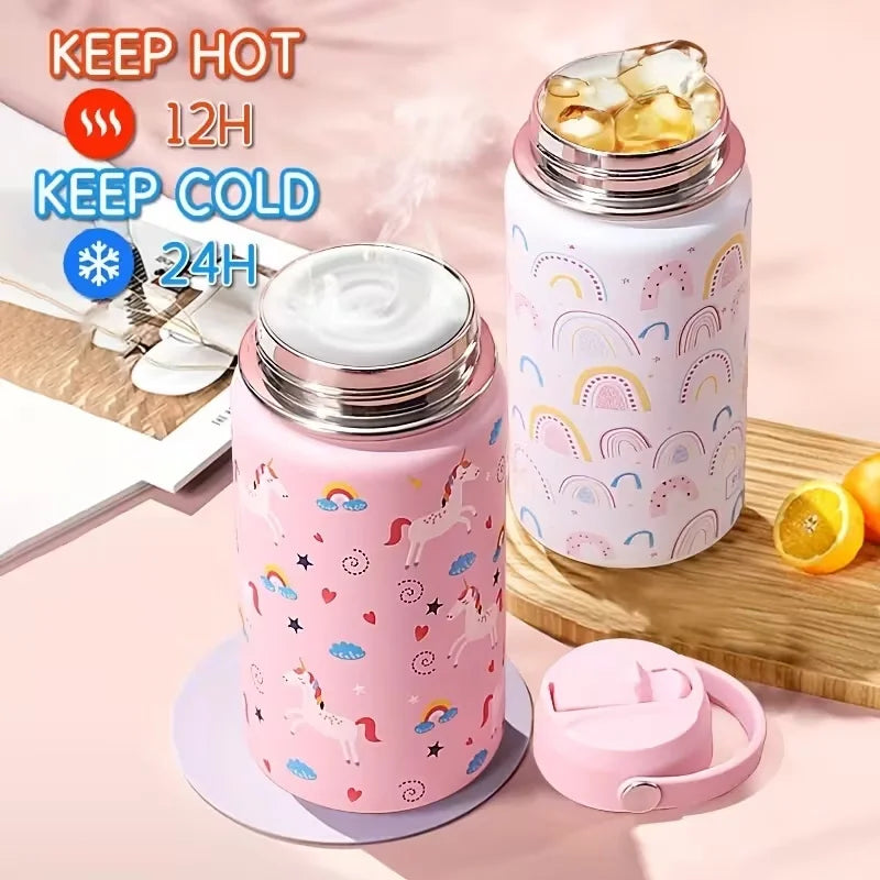 Gourde Isotherme Enfant en Inox 304 Haute Résistance – Format École / 470ml