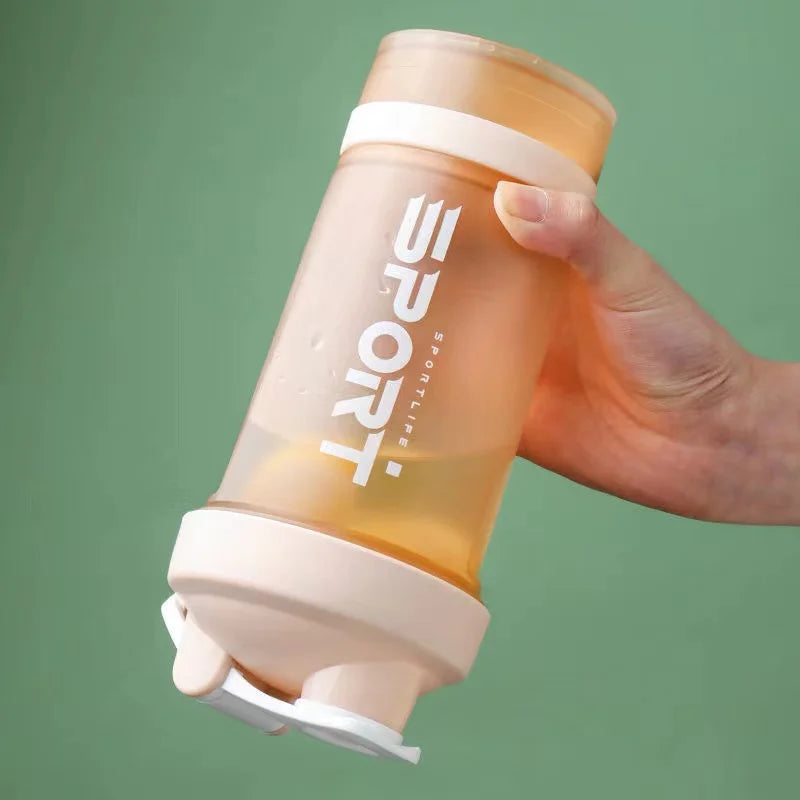 Gourde de Sport Shaker 3-en-1 – Gobelet Amovible Protéines et Fitness