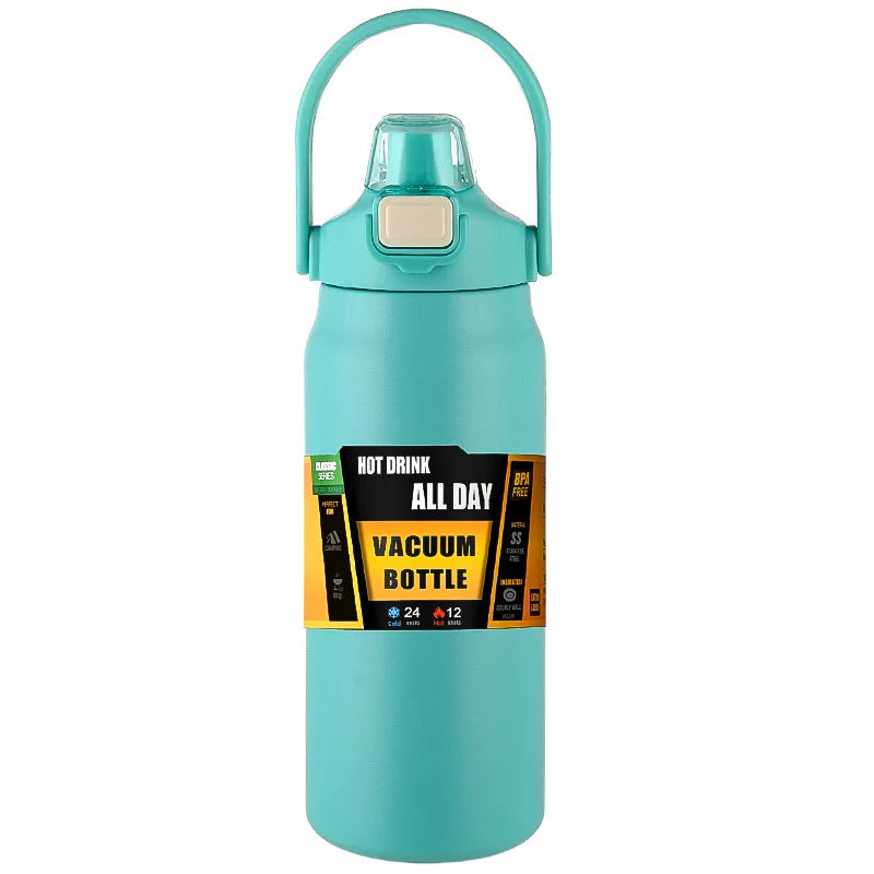 Thermos Acier Inoxydable avec Paille - 24h Chaud/Froid