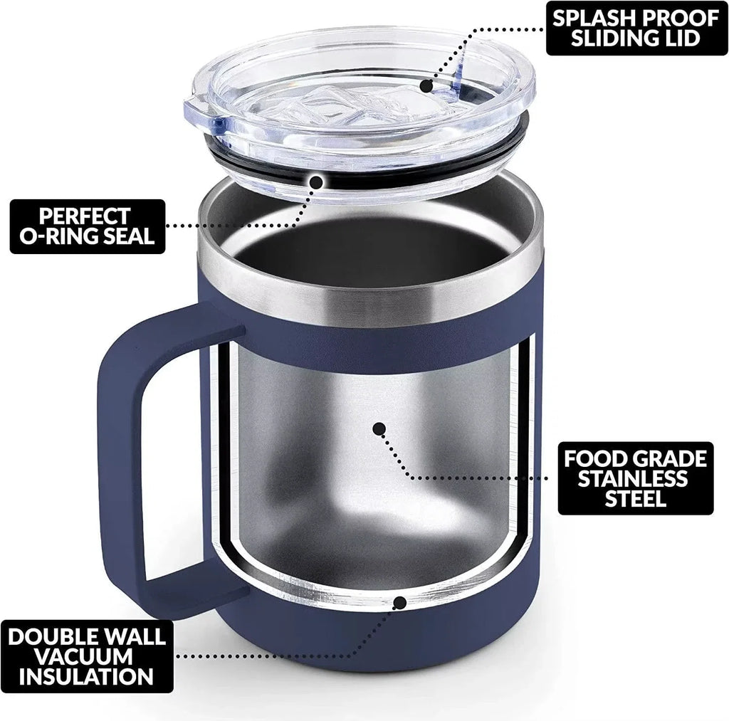 Kit Tasse à Maté Isotherme en Inox – Gobelet Yerba Mate Double Paroi avec Pailles et Couvercles / 350ml