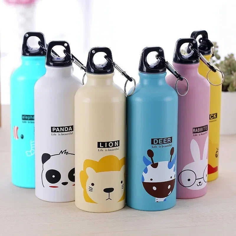 Gourde de Sport Isotherme Enfant – Motifs Animaux Rigolos (500ml)