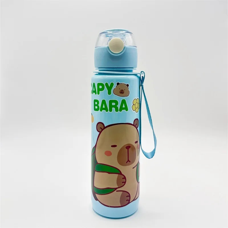 Gourde Design "Dessin Animé" avec Paille et Corde (700ml)