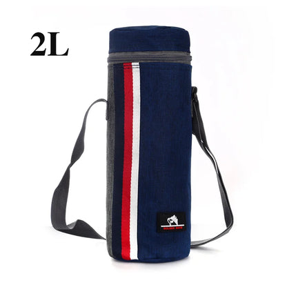 Sac Isotherme Grand Format 2L en Tissu Oxford – Pochette Gourde de Camping