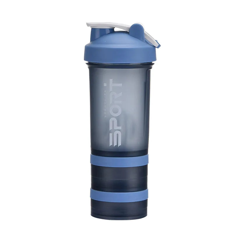Gourde de Sport Shaker 3-en-1 – Gobelet Amovible Protéines et Fitness