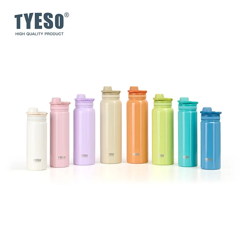 Bouteille isotherme TYESO pour voiture, gourde isolée, gobelet à eau pour les sports de plein air, les voyages, flacons sous vide, tasse thermique en acier inoxydable
