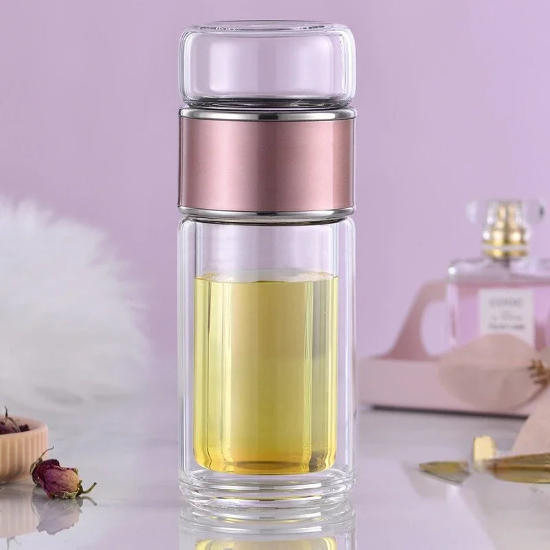 Tasse à Thé Portative en Verre Thermorésistant