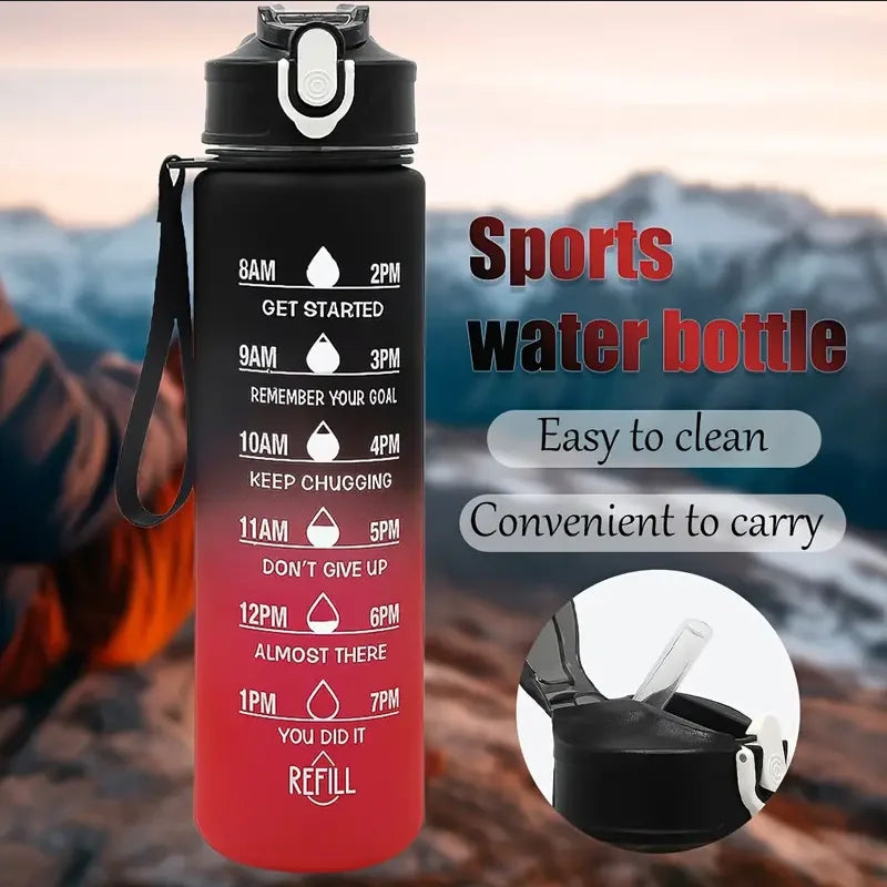 Gourde de Sport de Motivation avec Marqueur de Temps – Sans BPA / 750ml - 800ml