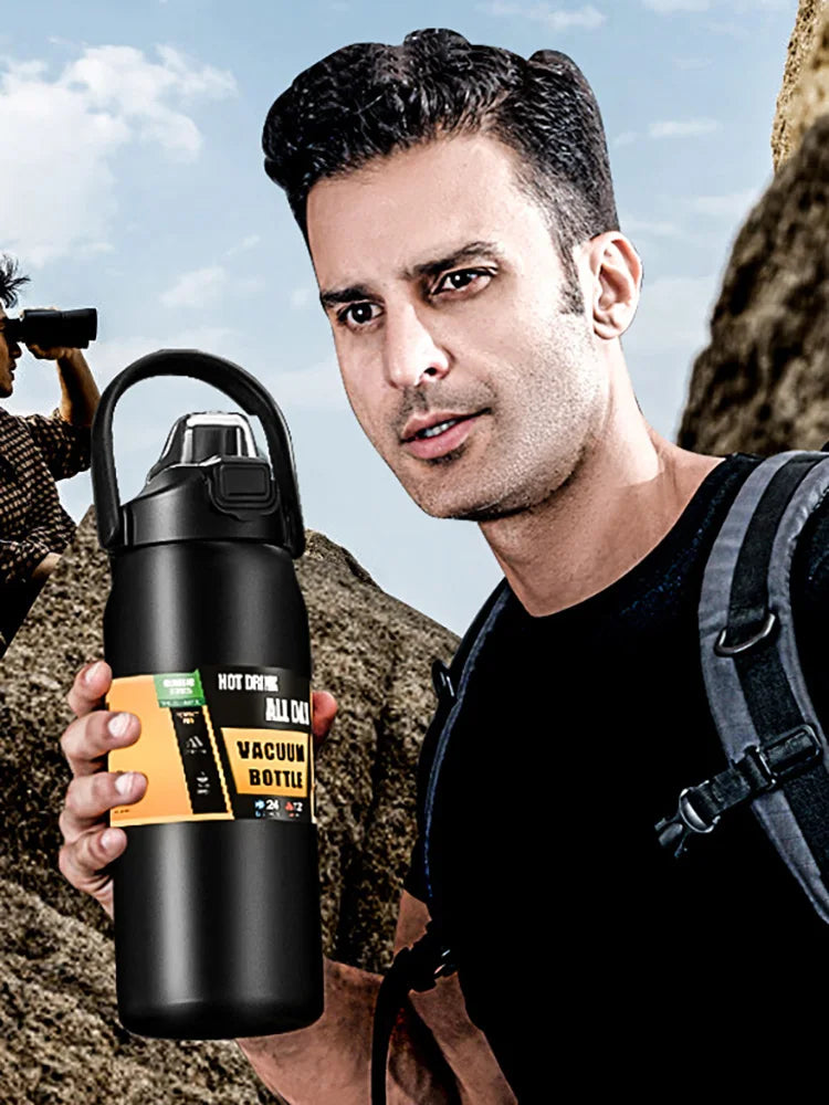 Thermos Acier Inoxydable avec Paille - 24h Chaud/Froid