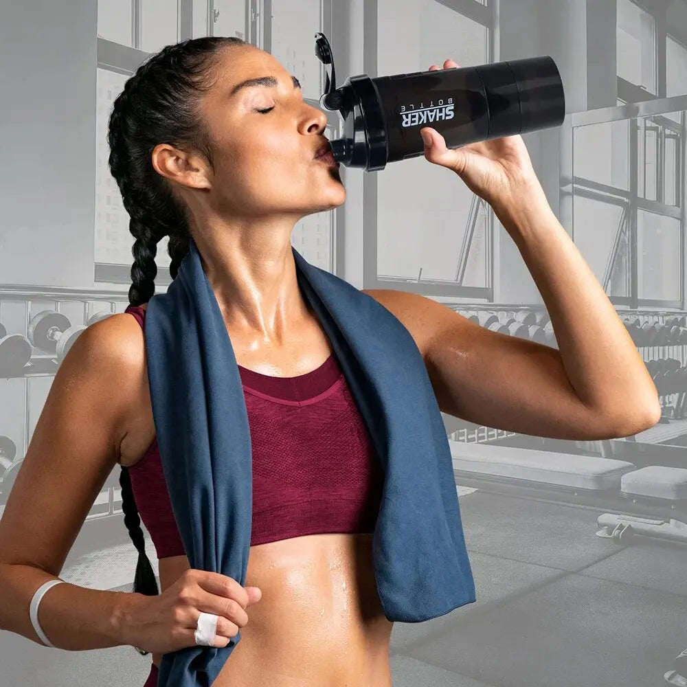 Shaker de Protéines à 3 Couches (Fitness &  Muscu)