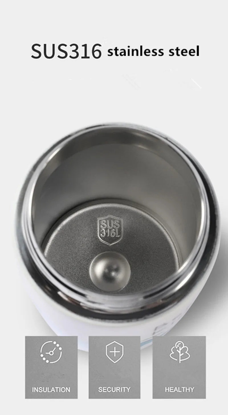 Gourde Isotherme Enfant en Inox 316 avec Paille et Poignée – Motif Canard / 400ml