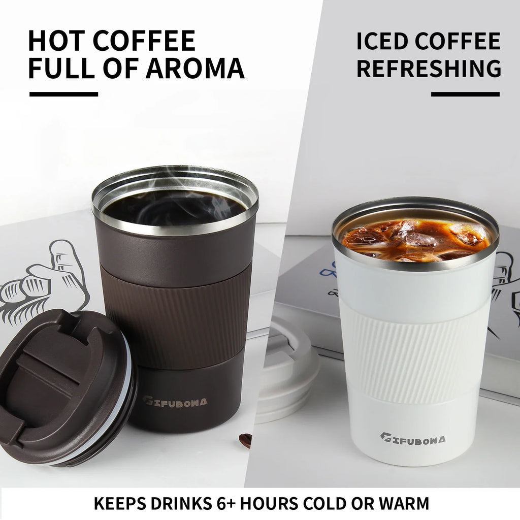 Mug de Voyage Isotherme en Acier Inoxydable (380ml)