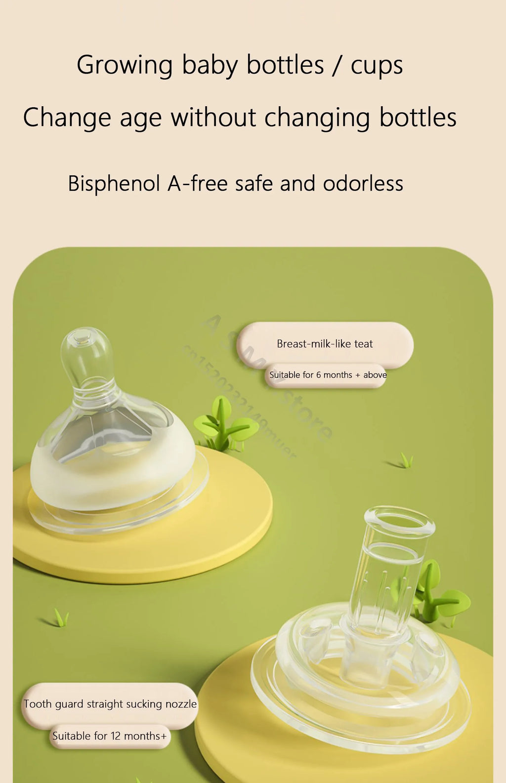 Biberon 240ML/300ML/gobelet pour enfants/gobelet d'apprentissage pour nourrissons/bouteille de lait/biberon à large alésage/12 mois +