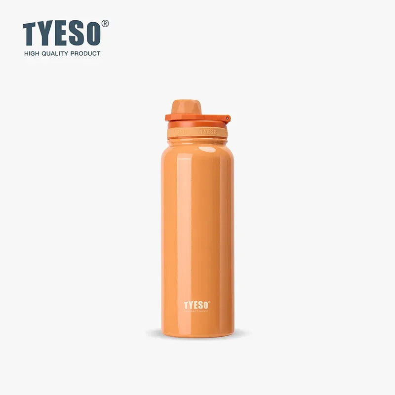 Bouteille isotherme TYESO pour voiture, gourde isolée, gobelet à eau pour les sports de plein air, les voyages, flacons sous vide, tasse thermique en acier inoxydable