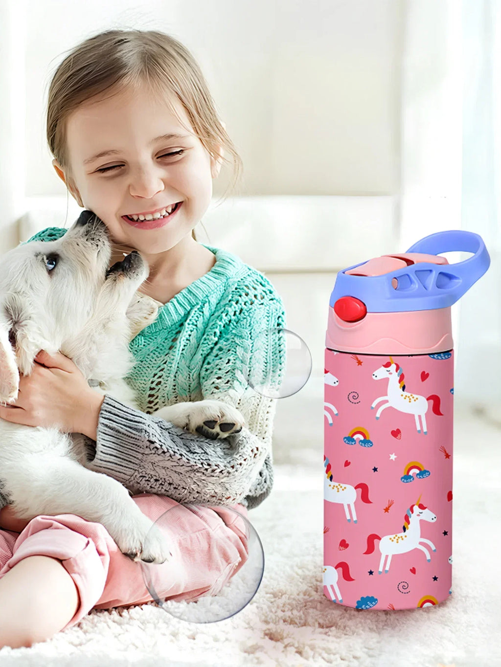Mug Thermique Kawaii 350ml en Inox – Tasse Isotherme Mignonne avec Motif