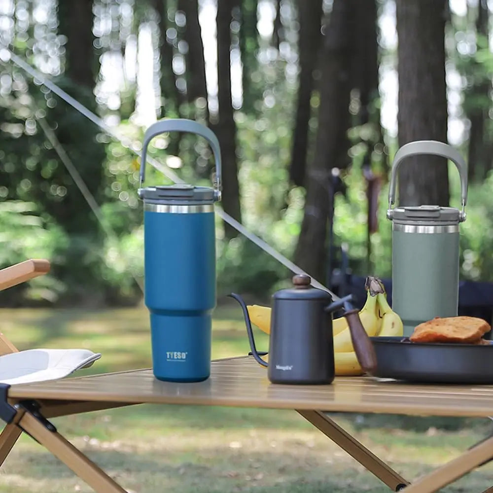 TYESO Gobelet Isotherme Mat avec Poignée Ergonomique