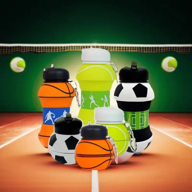 Gourde Pliable en Silicone Sport & Football – Sans BPA et Anti-Choc / Format Voyage