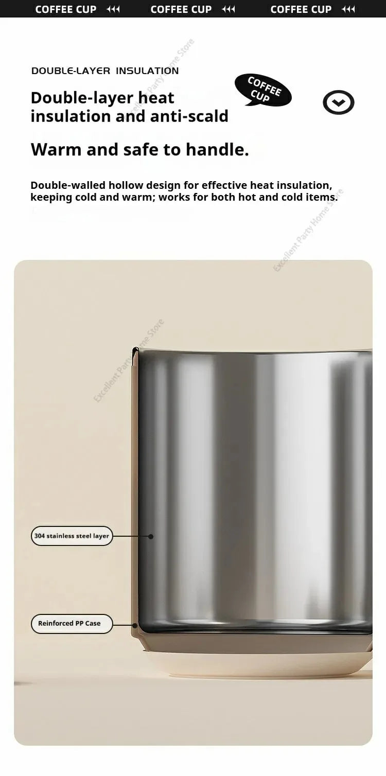 Mug à Café Isotherme avec Poignée – Tasse de Voyage Étanche en Inox / 500ml