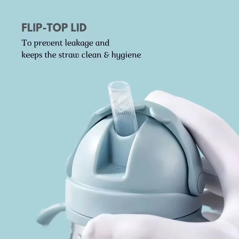Tasse d'Apprentissage Bébé Anti-Fuite avec Paille à Bille Gravitaire 360° – 250ml