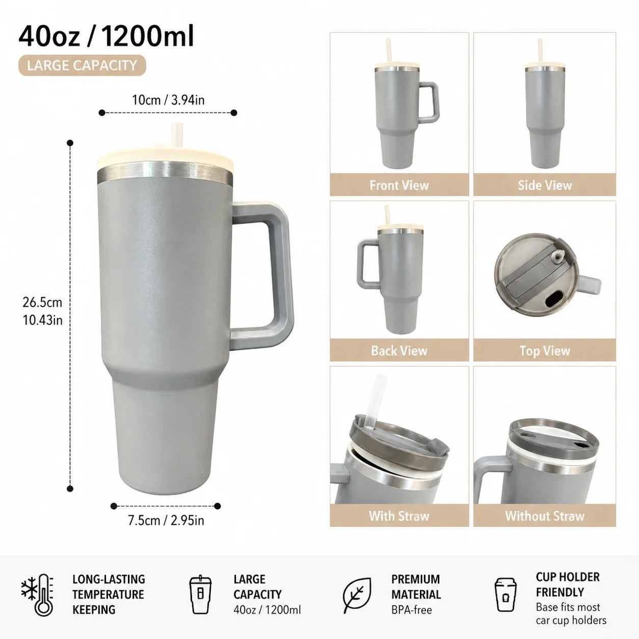 Thermos Isotherme XXL Haute Performance avec Poignée