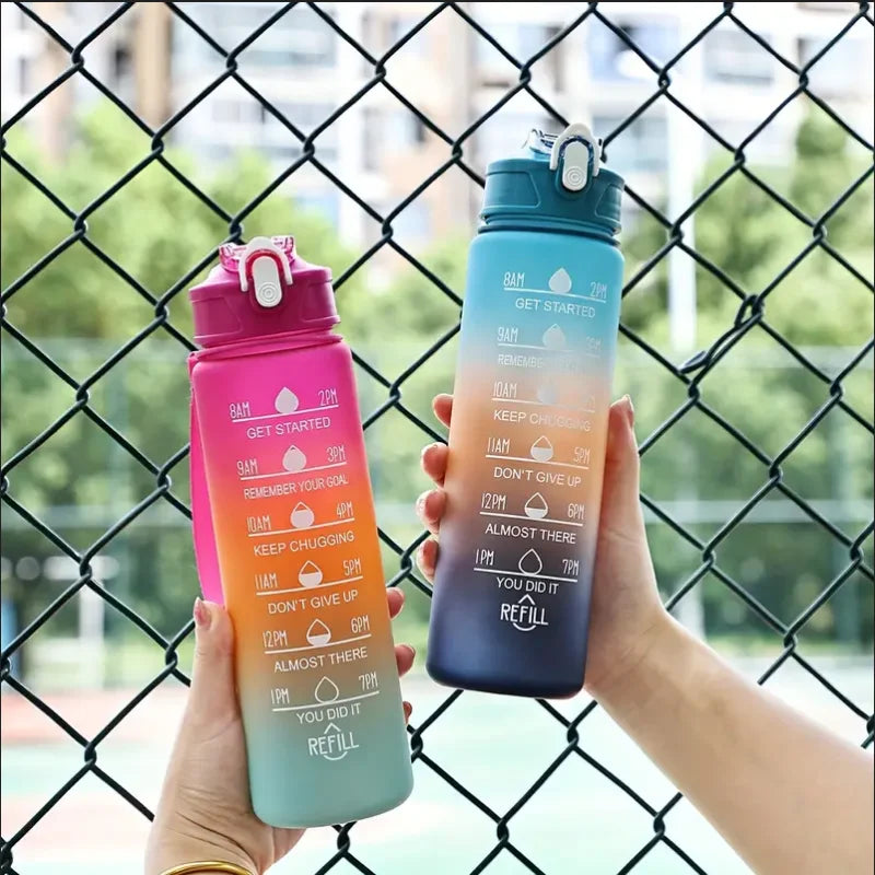 Gourde de Sport de Motivation avec Marqueur de Temps – Sans BPA / 750ml - 800ml