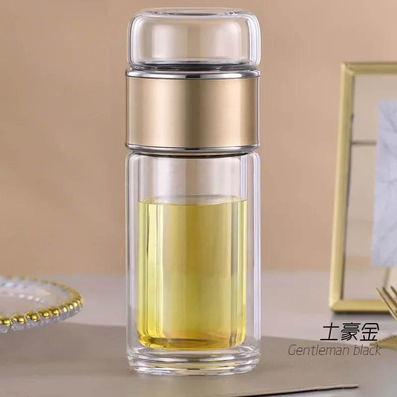 Tasse à Thé Portative en Verre Thermorésistant