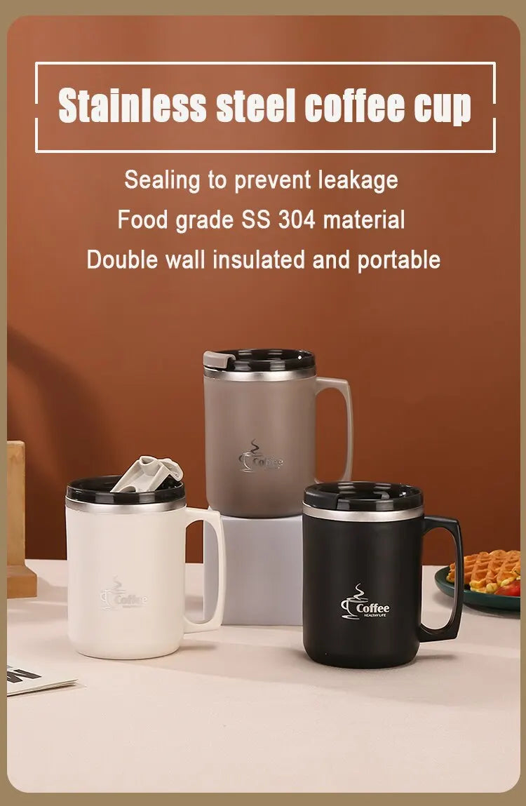 Mug Isotherme avec Poignée Intégrée (Format Voyage)
