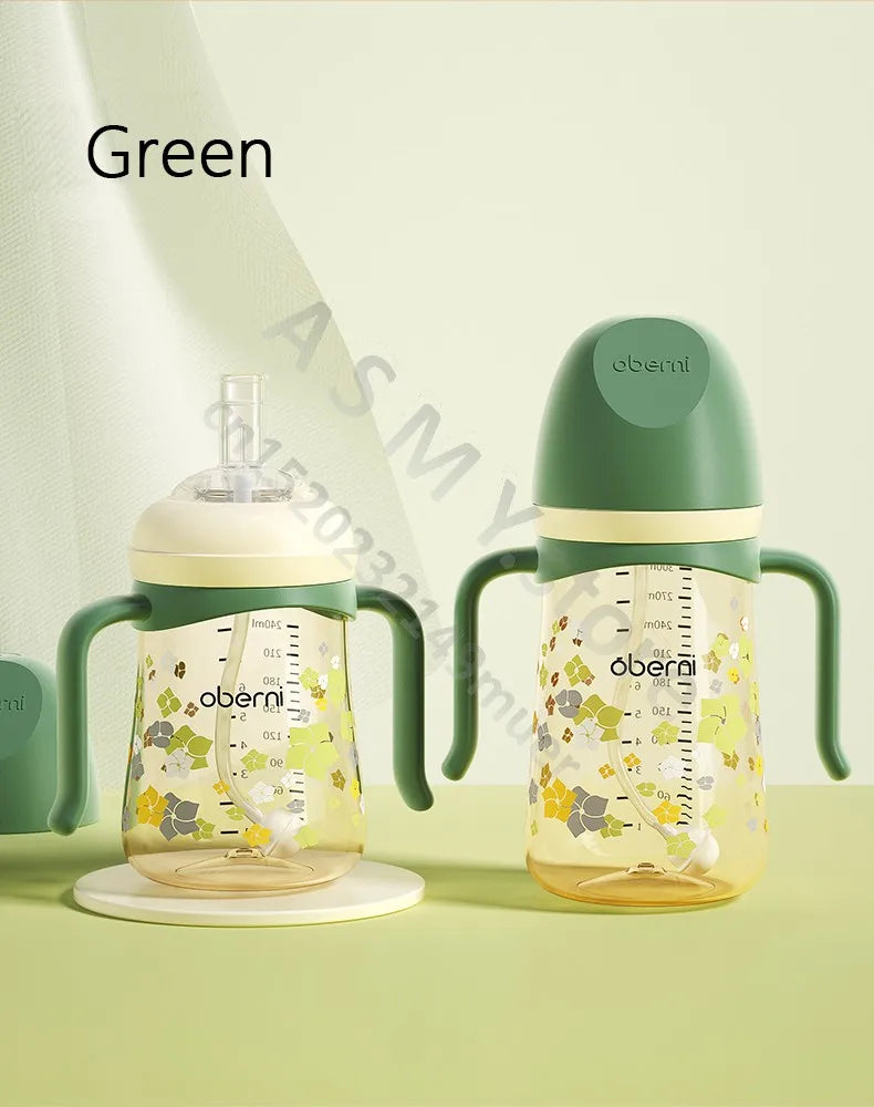 Biberon 240ML/300ML/gobelet pour enfants/gobelet d'apprentissage pour nourrissons/bouteille de lait/biberon à large alésage/12 mois +