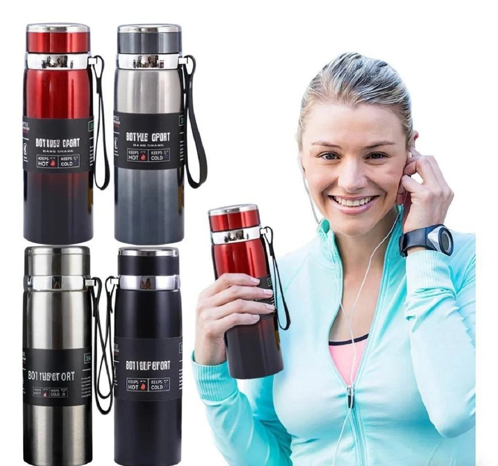 Gourde Isotherme Inox 1L – Thermos Grande Capacité pour Eau, Thé et Café
