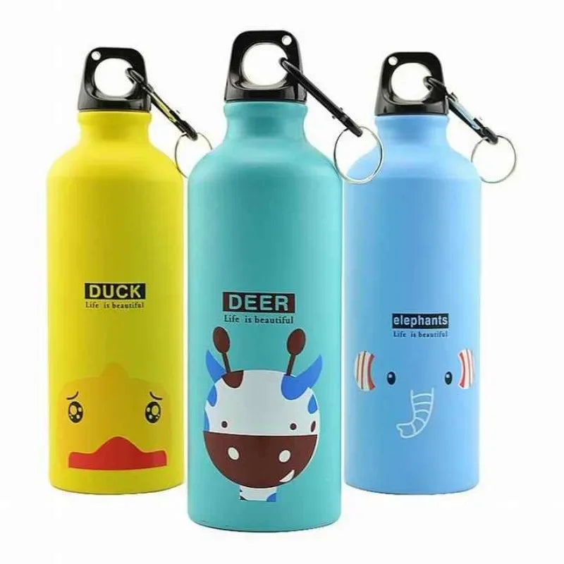 Gourde de Sport Isotherme Enfant – Motifs Animaux Rigolos (500ml)