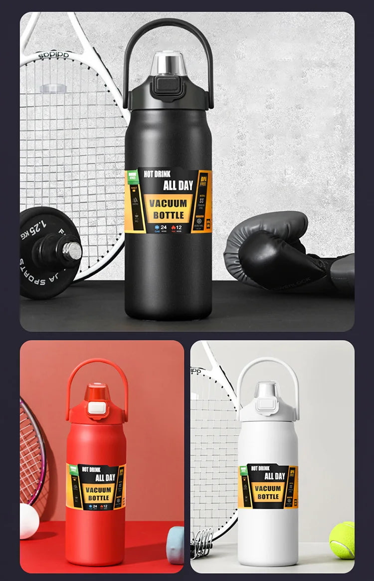 Thermos Acier Inoxydable avec Paille - 24h Chaud/Froid