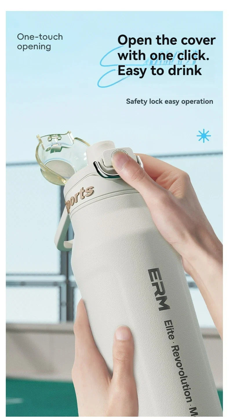 Tasse isolée de 700ml en acier inoxydable, bouteille d'eau pour Sports de plein air, tasse thermique pour le bureau et la maison, garde le froid et la chaleur, flacon sous vide