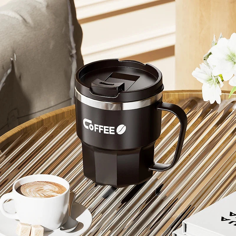 Mug à Café Isotherme en Inox 304 avec Poignée – Certifié Qualité Alimentaire FCM