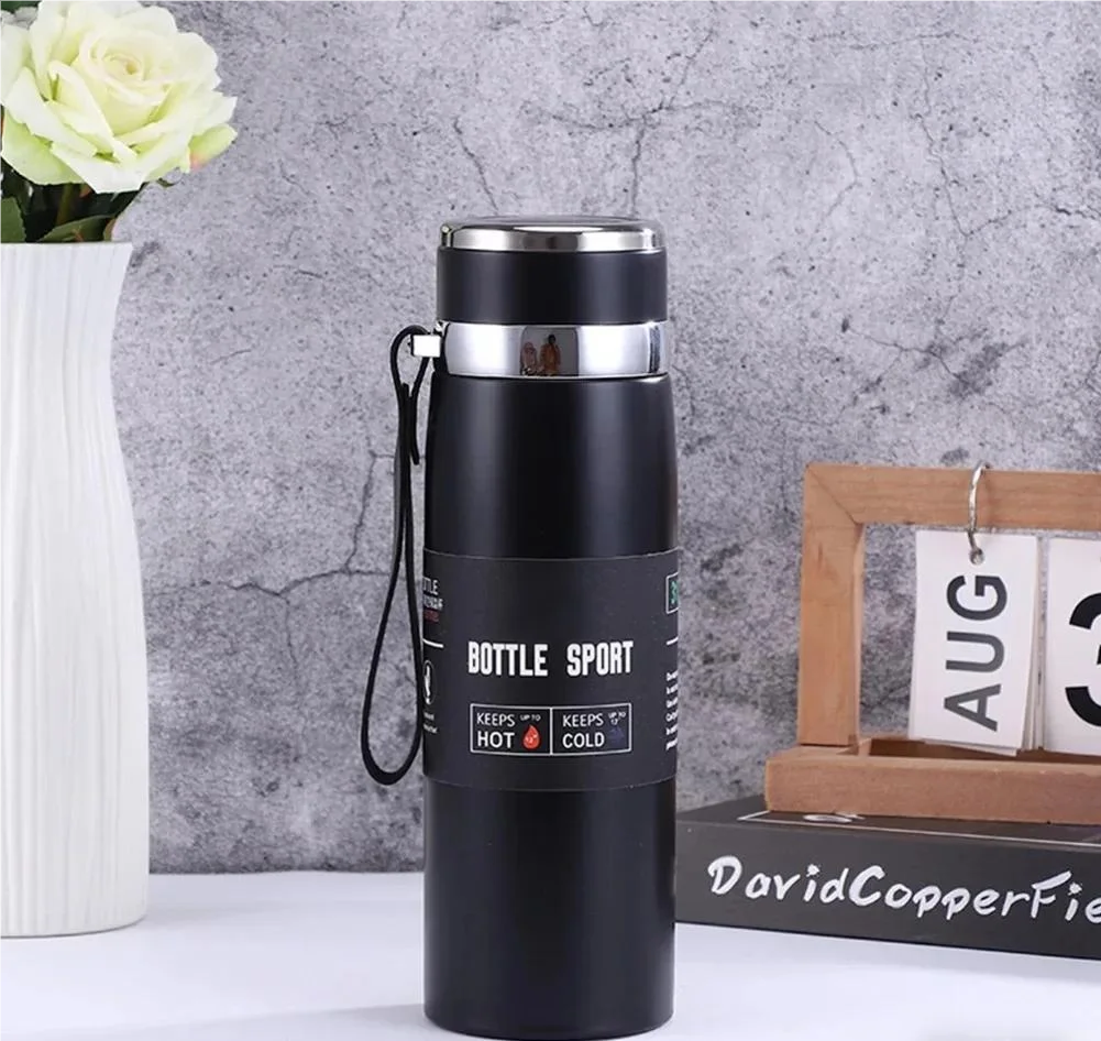 Gourde Isotherme Inox 1L – Thermos Grande Capacité pour Eau, Thé et Café