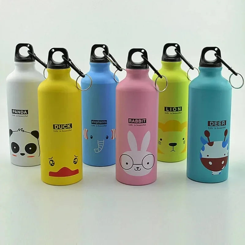 Gourde de Sport Isotherme Enfant – Motifs Animaux Rigolos (500ml)