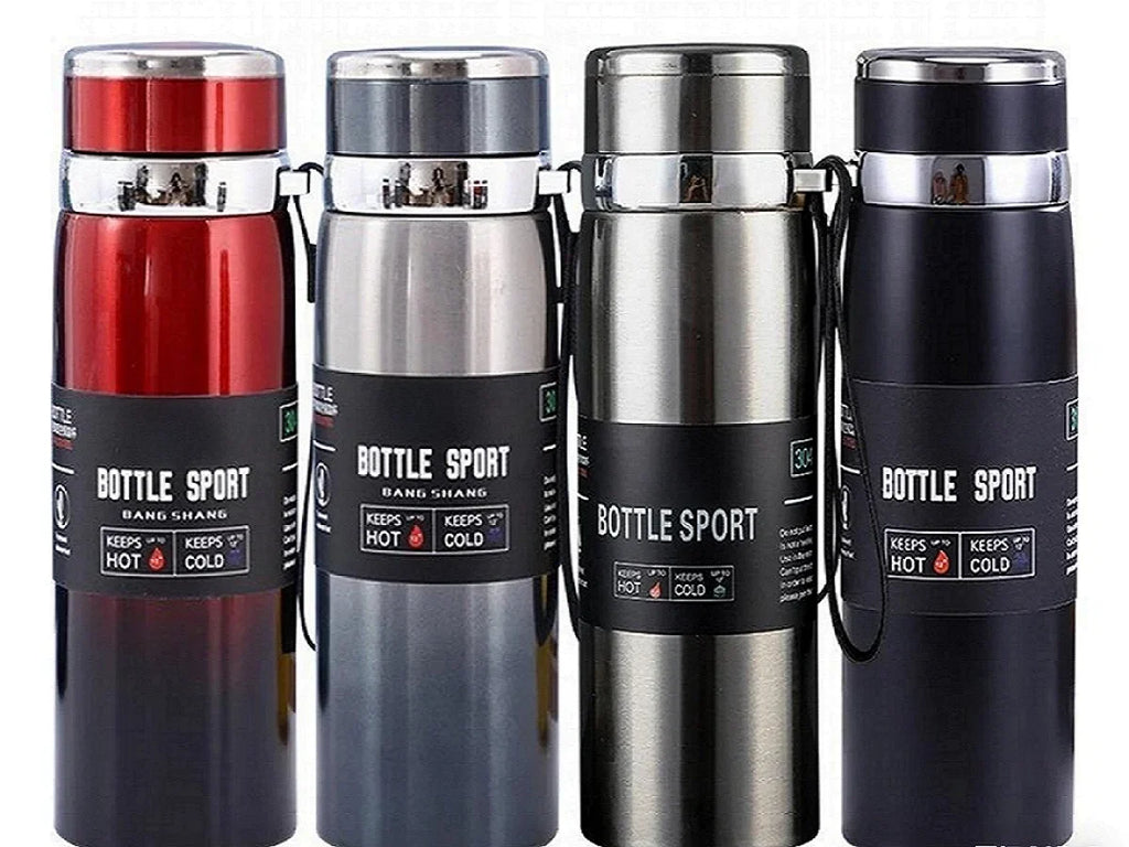 Gourde Isotherme Inox 1L – Thermos Grande Capacité pour Eau, Thé et Café