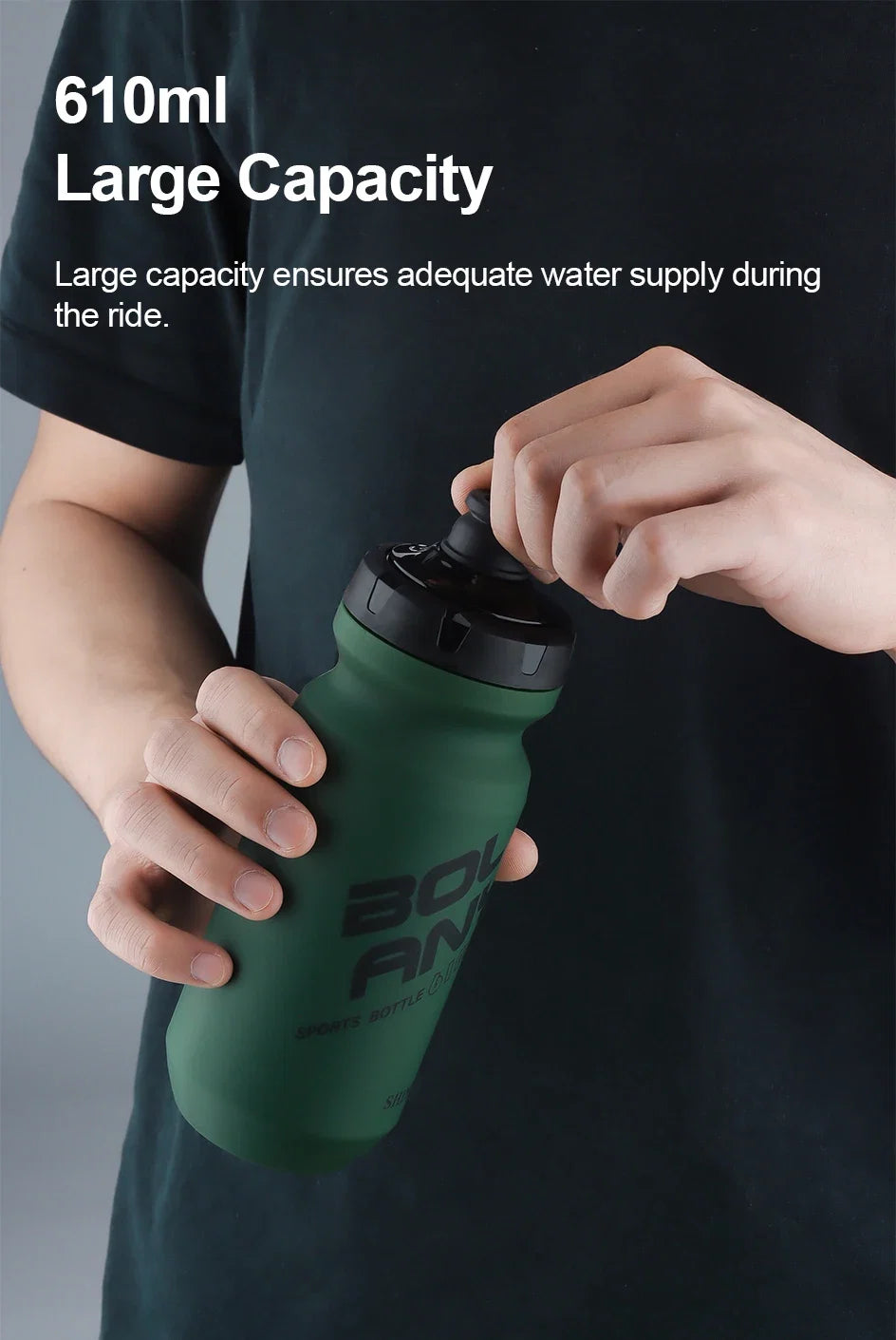 Gourde de Cyclisme Ultra-Légère BOLANY – Plastique PP5 Sain / 610ml