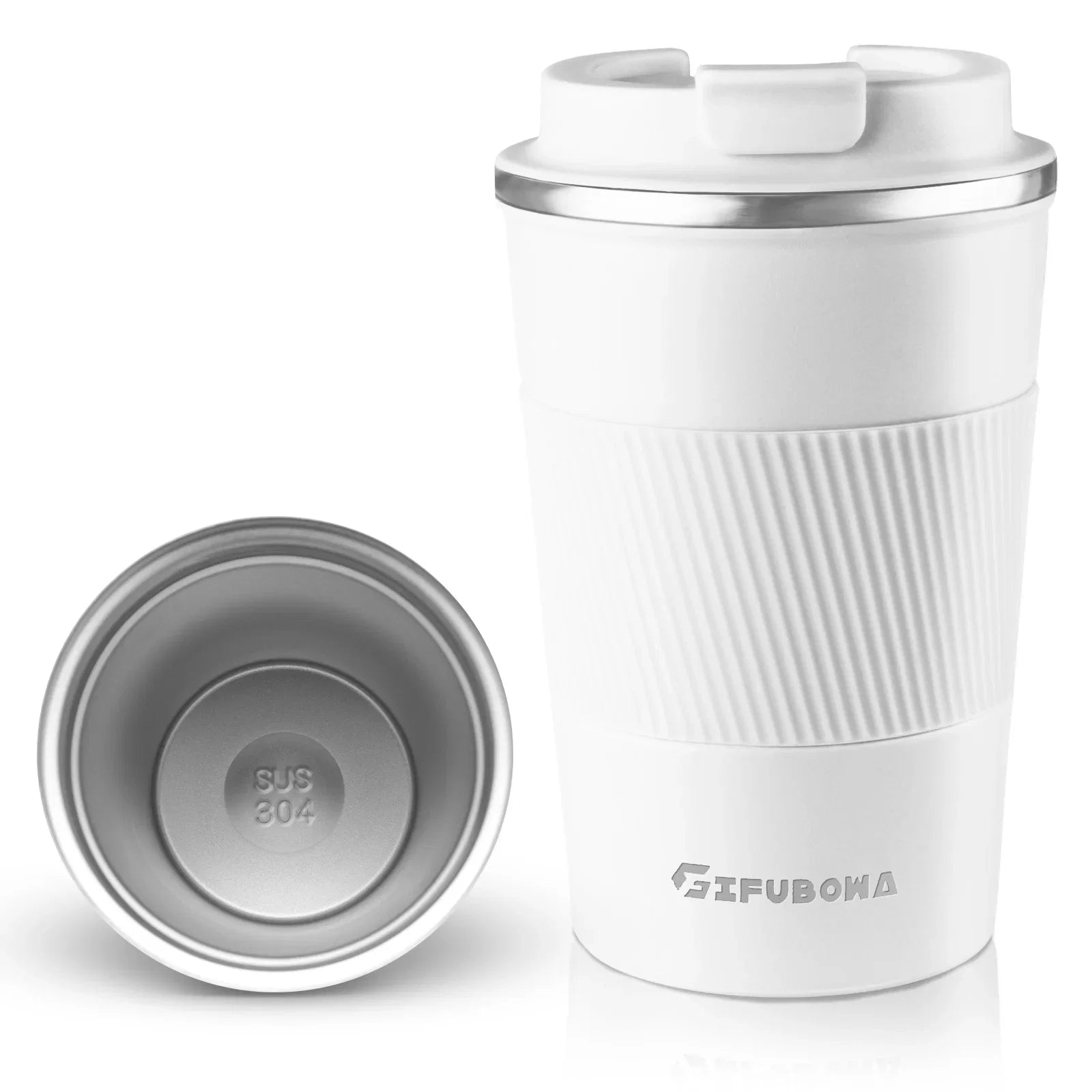Mug de Voyage Isotherme en Acier Inoxydable (380ml)