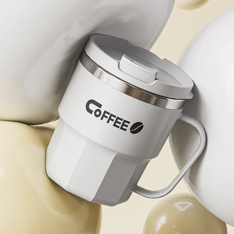 Mug à Café Isotherme en Inox 304 avec Poignée – Certifié Qualité Alimentaire FCM