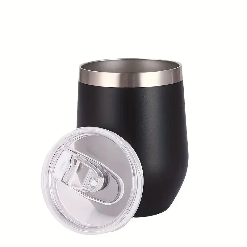 Kit Tasse à Maté Isotherme en Inox – Gobelet Yerba Mate Double Paroi avec Pailles et Couvercles / 350ml
