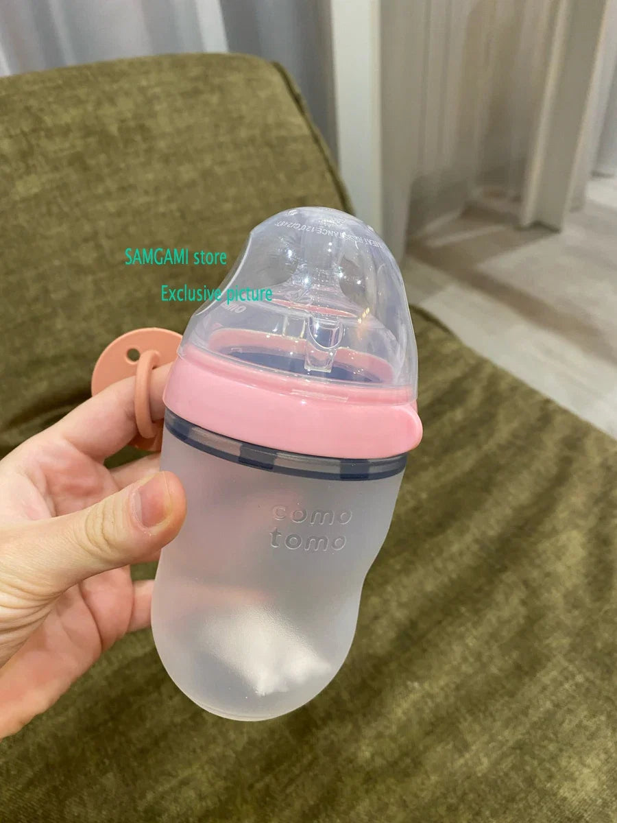 Biberons 2 Pack biberon sans BPA enfants biberon en silicone vert/rose 5 oz et 8 oz