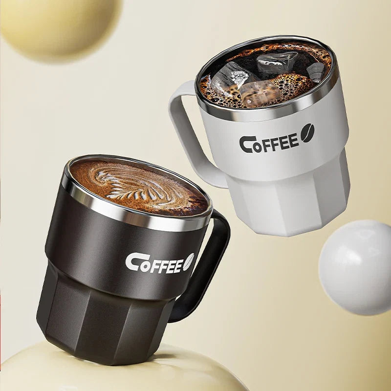 Mug à Café Isotherme en Inox 304 avec Poignée – Certifié Qualité Alimentaire FCM