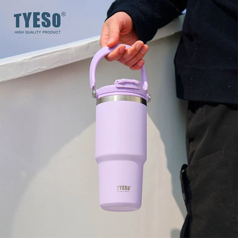 TYESO Thermos Tasse à Café avec Anse (600ml / 900ml / 1200ml)