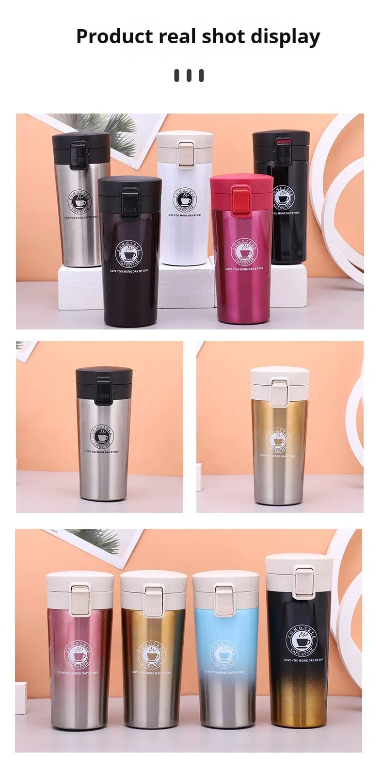 Mug Thermos de Voyage Étanche avec Filtre à Thé – Inox 304 Double Paroi