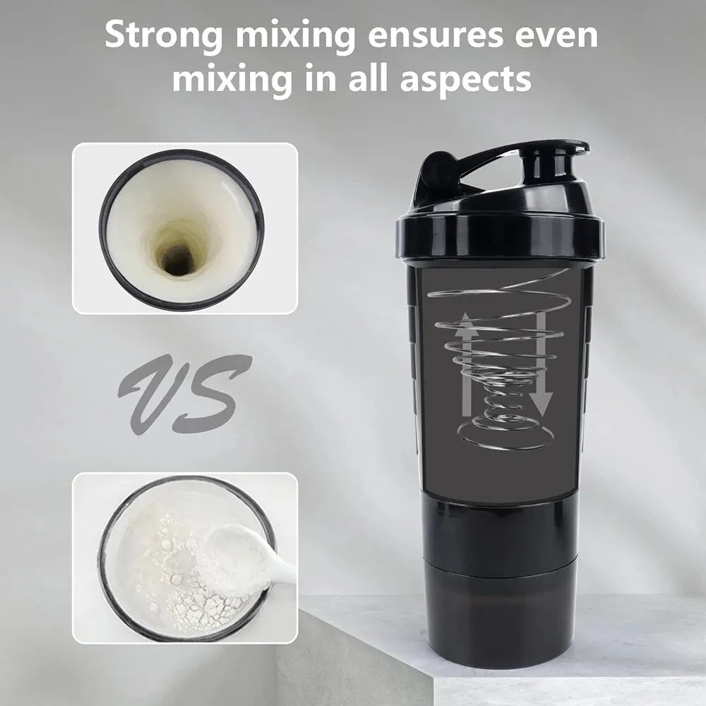 Shaker de Protéines à 3 Couches (Fitness &  Muscu)