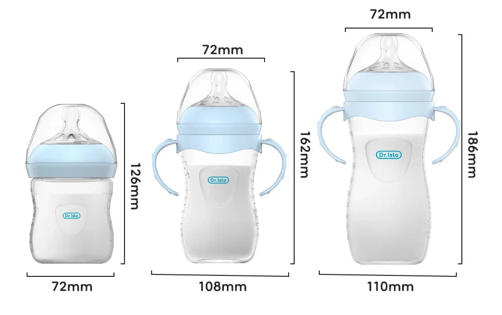 Biberon Souple en Silicone Anti-Colique MAMIJOY avec Poignées – 150ml